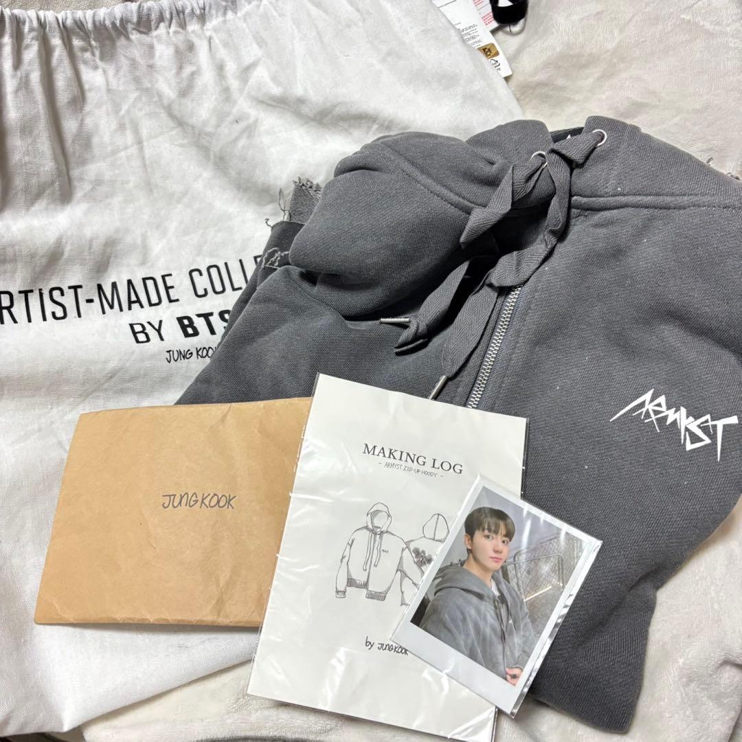 【新品未使用】JUNGKOOK ARMYST ZIP-UP HOODIE XL