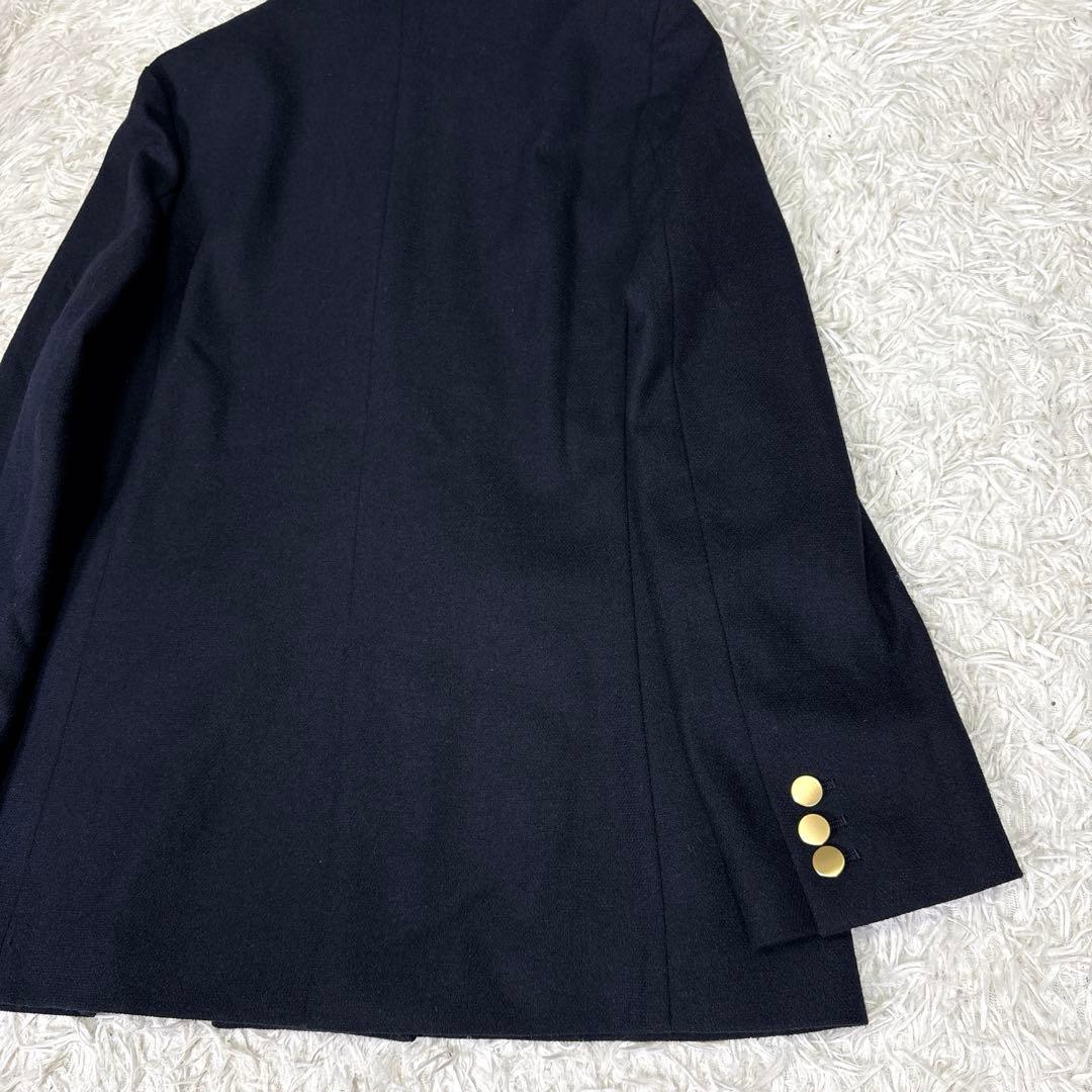 グリーンレーベルリラクシング メランジツイル ダブル ジャケット 金ボタン M