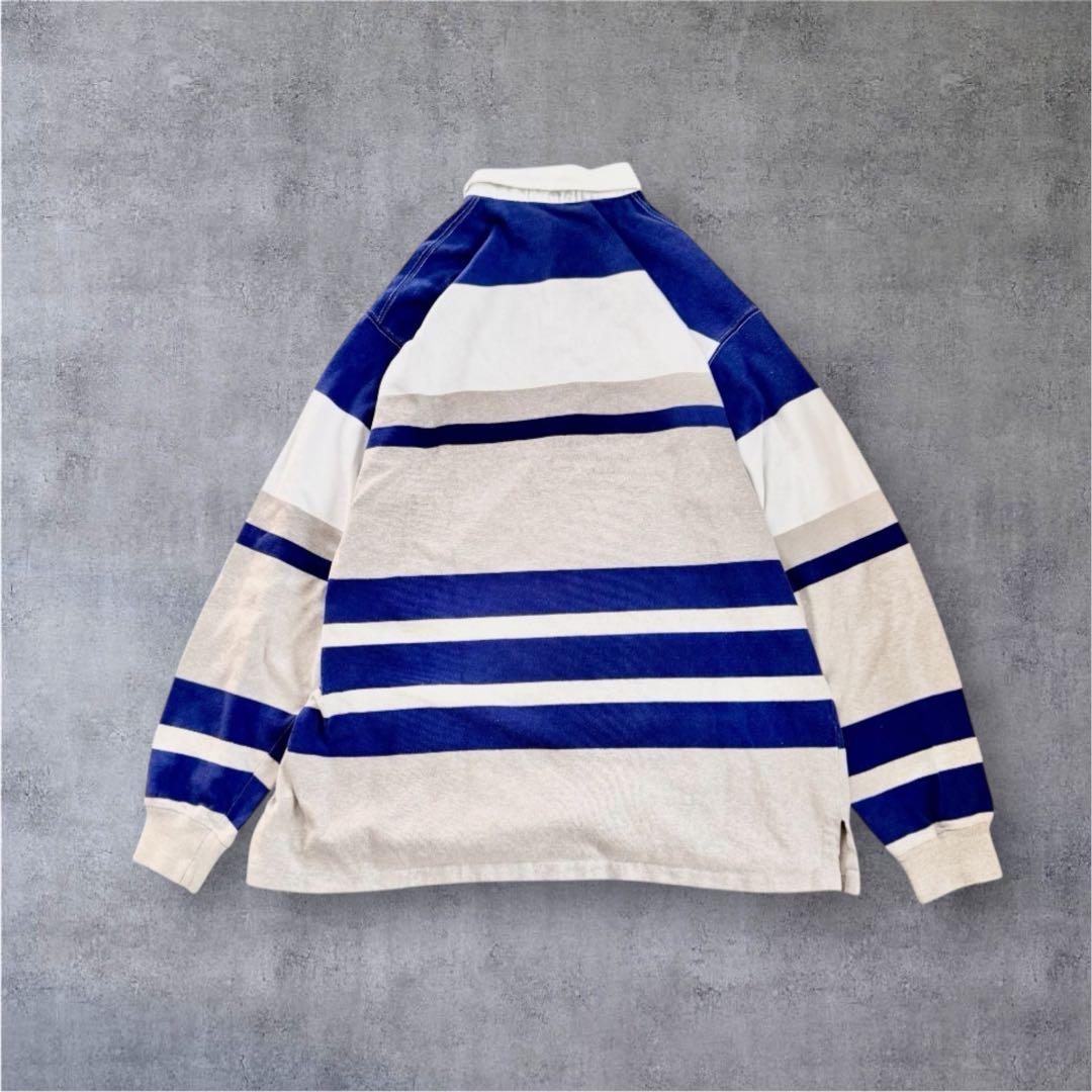 90s ラルフローレン ラガーシャツ USA製 L ビッグサイズ