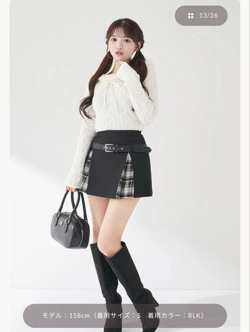 Darich チェックドッキングミニスカート Sサイズ