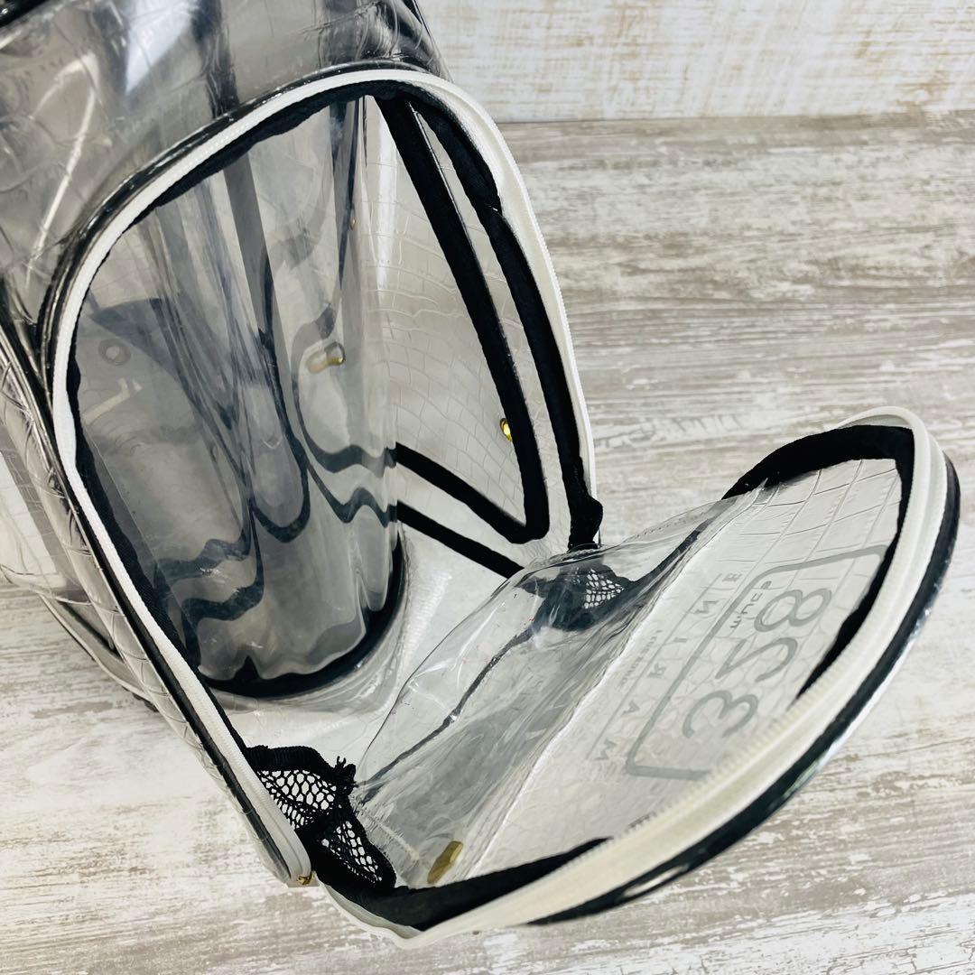 Muta Marineムータマリン　エンボスクロコ クリアスタンドキャディバッグ