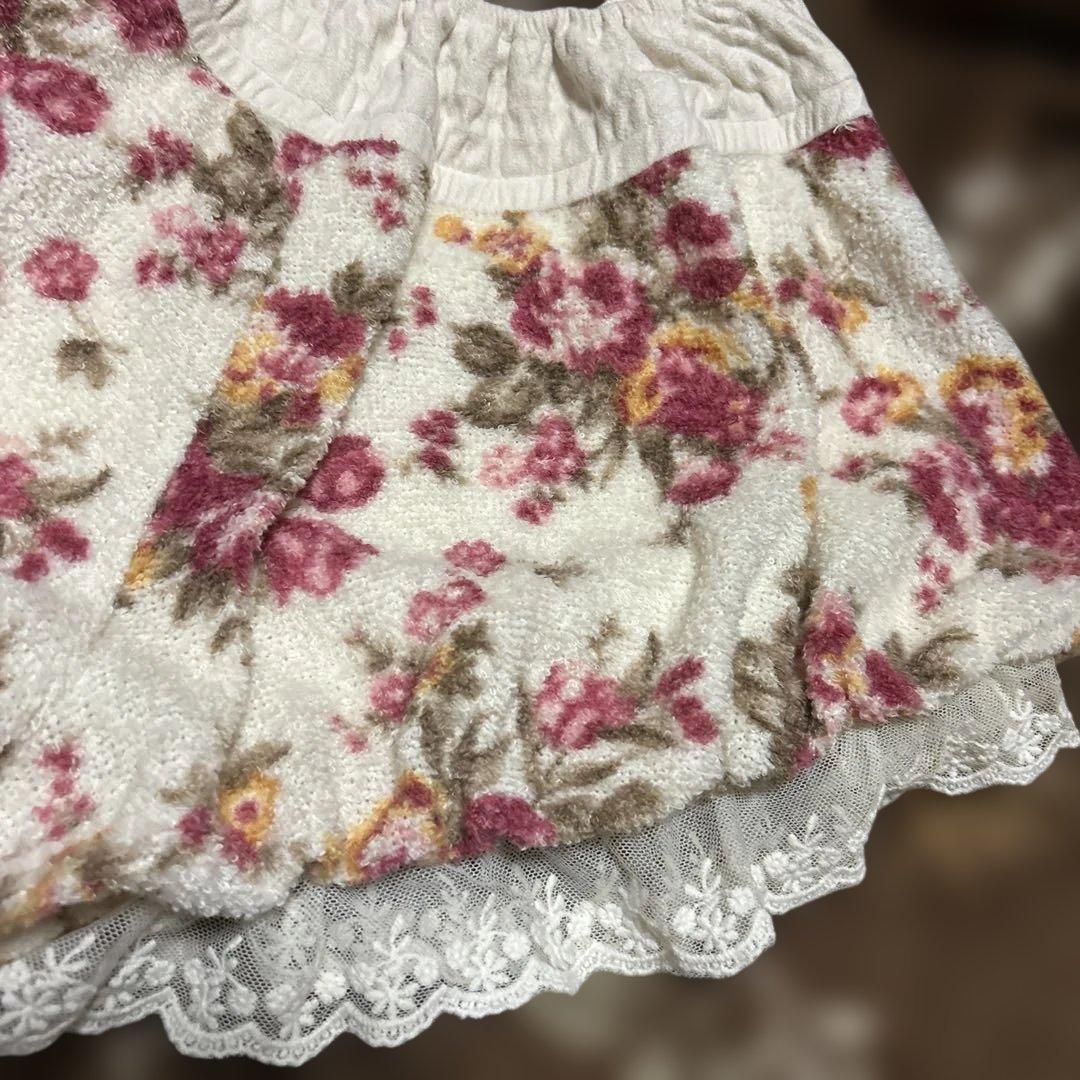 LIZLISAリズリサ 花柄ミニスカパンレース フリル 姫系☆当時物