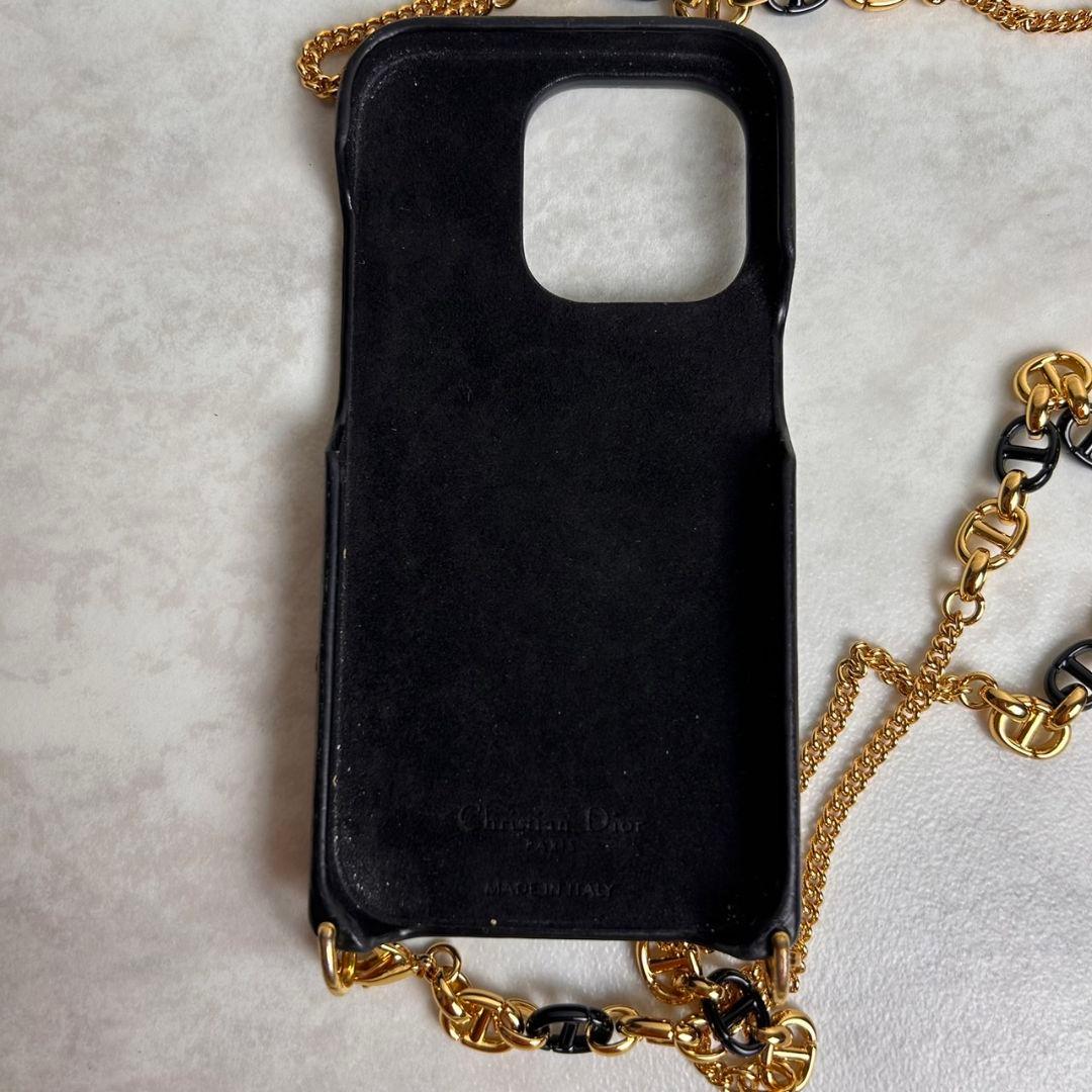 【希少】Dior iPhone14pro チェーンショルダー レディディオール