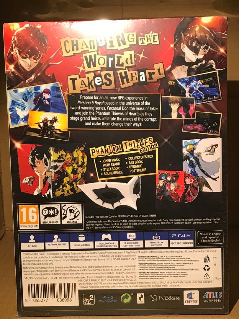 ps4 ペルソナ5 ロイヤル 限定版 輸入版 欧州版　P5R
