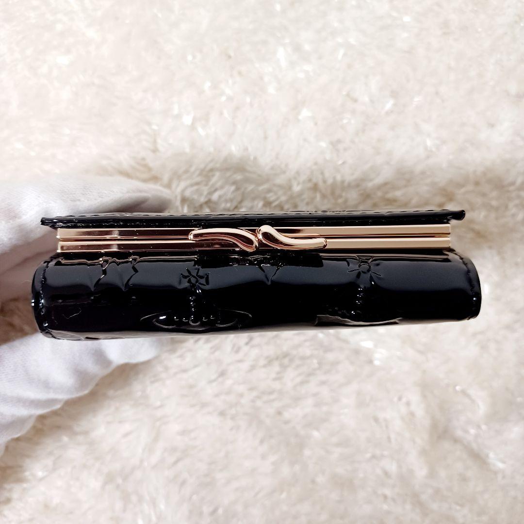 ✨新品✨箱付　VivienneWestwood　三つ折り財布　エナメル　ブラック