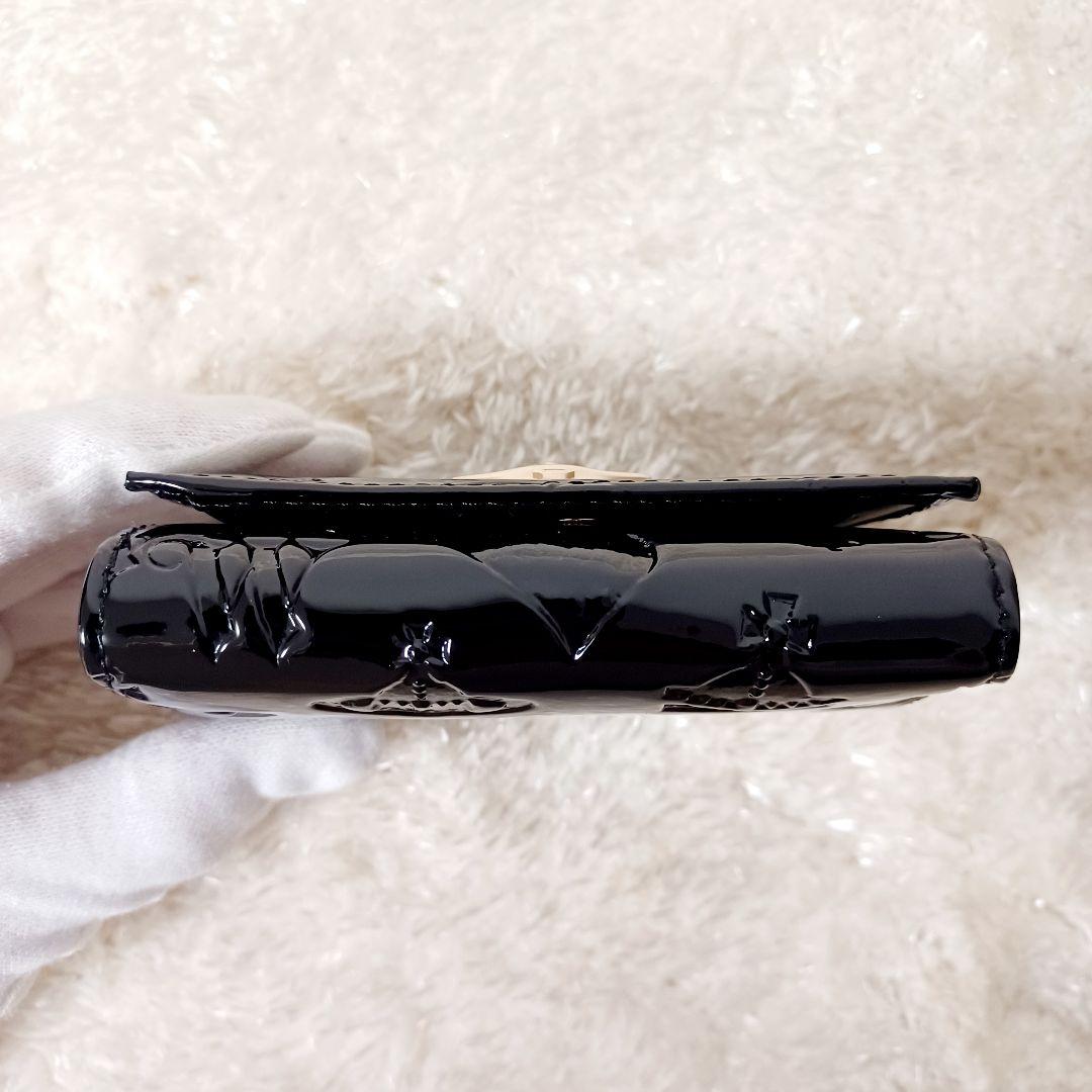 ✨新品✨箱付　VivienneWestwood　三つ折り財布　エナメル　ブラック