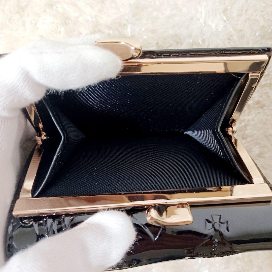 ✨新品✨箱付　VivienneWestwood　三つ折り財布　エナメル　ブラック