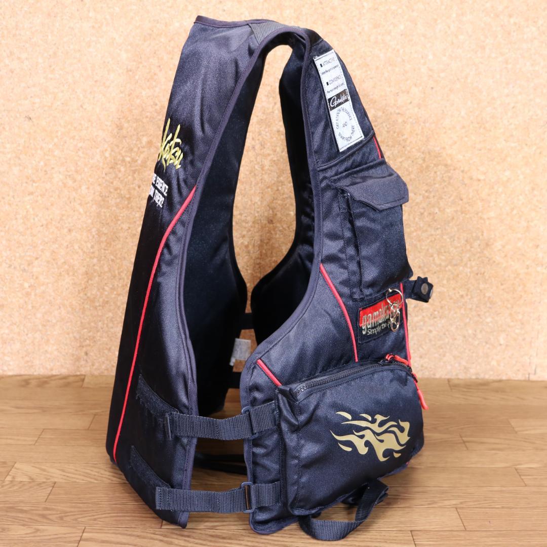 大型刺繡 gamakatsu ガマカツ フローティングベスト　ライフジャケット