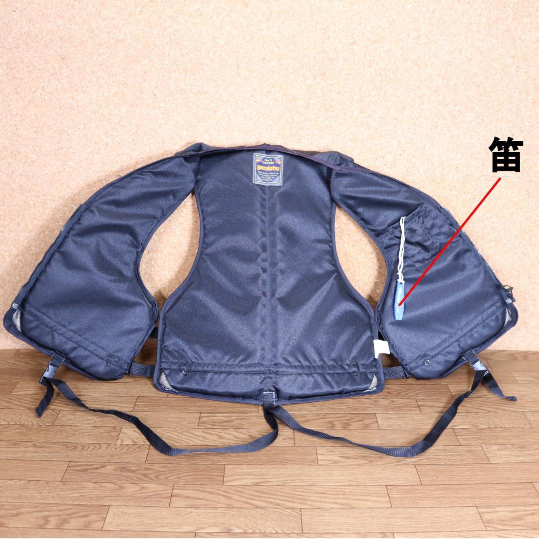 大型刺繡 gamakatsu ガマカツ フローティングベスト　ライフジャケット