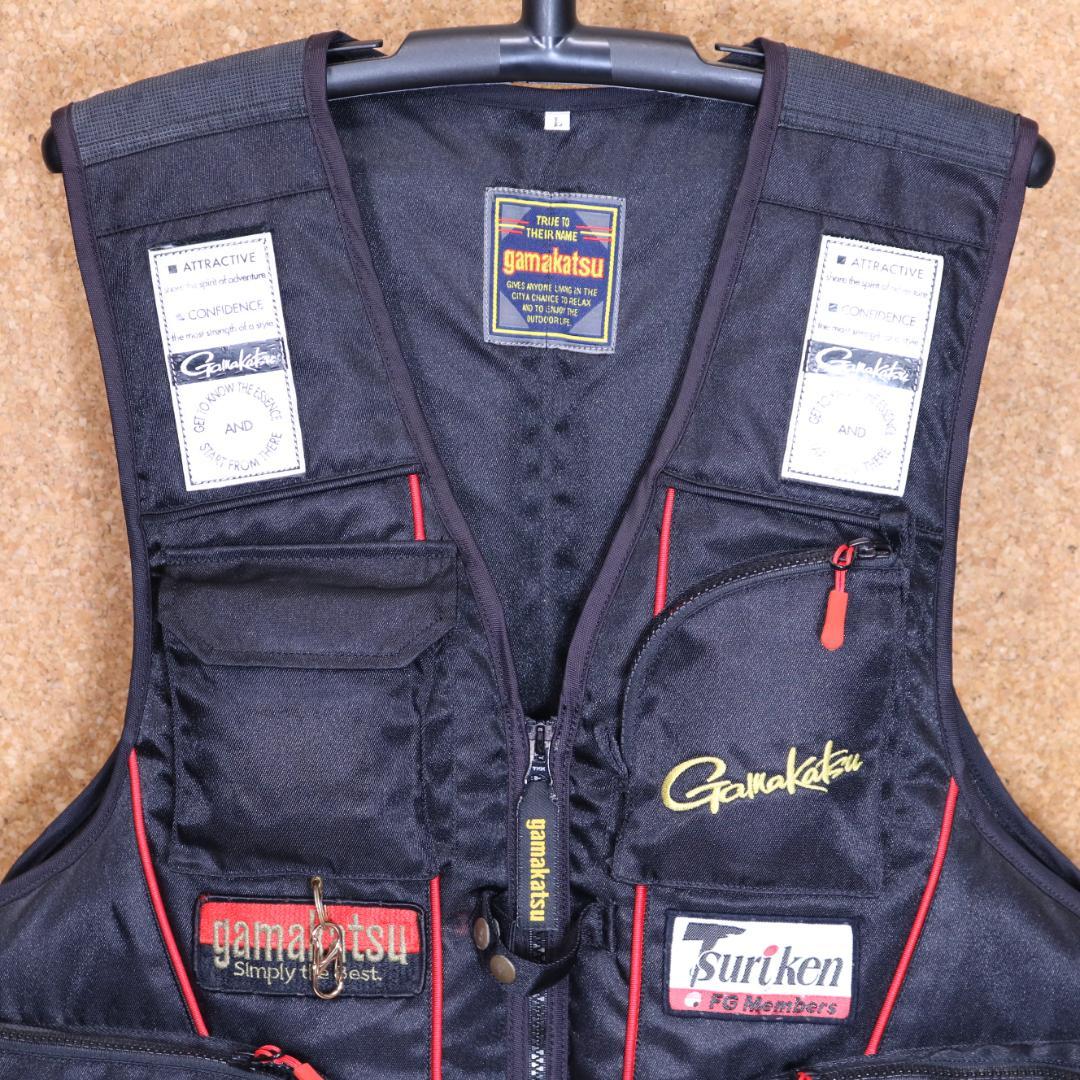 大型刺繡 gamakatsu ガマカツ フローティングベスト　ライフジャケット