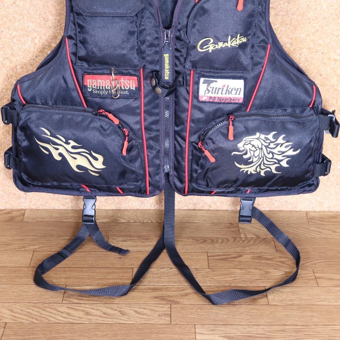 大型刺繡 gamakatsu ガマカツ フローティングベスト　ライフジャケット