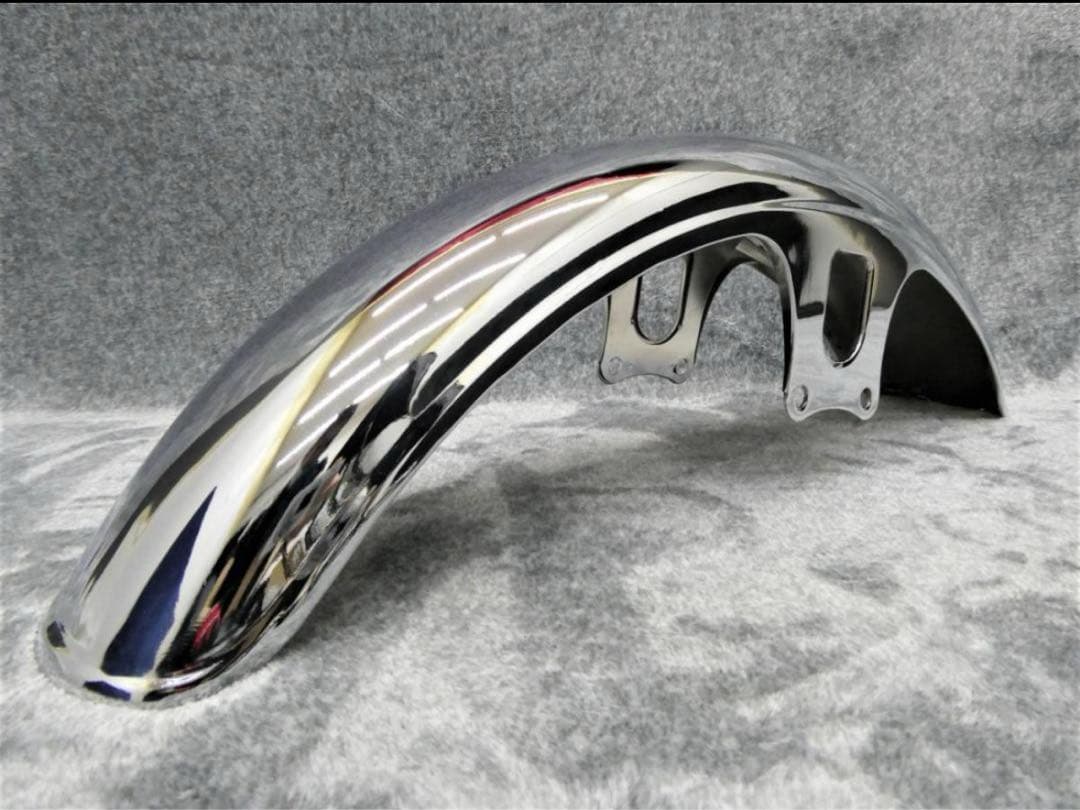 ゼファー４００　専用　カラー付　鉄フェンダー メッキ /新品 フロントフェンダー