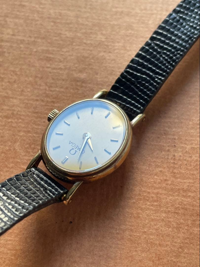 オメガ 14金無垢 レディース クオーツ 稼動