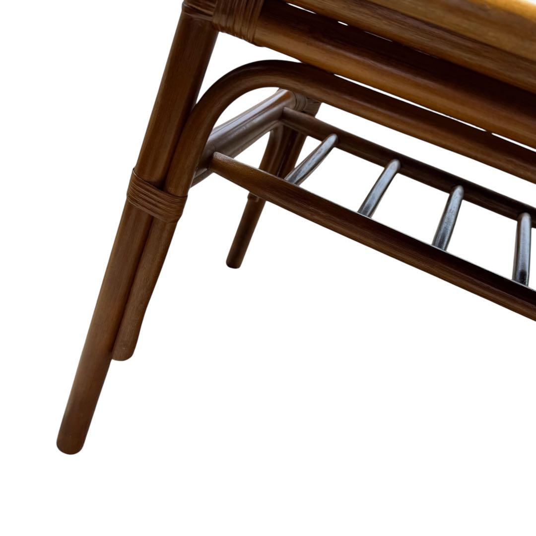 HR699 【木目が美しい】コスガ　kosuga コーヒーテーブル　籐　ラタン