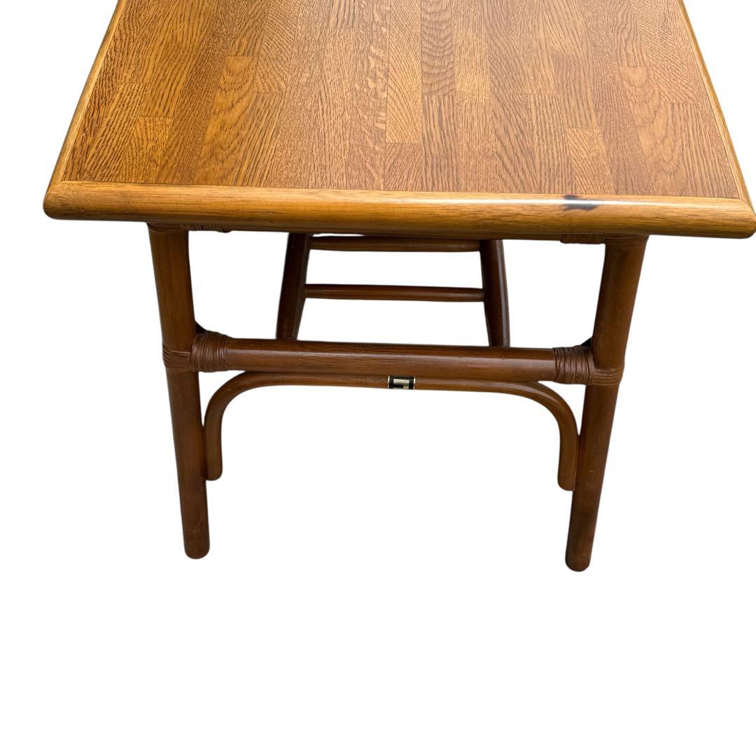 HR699 【木目が美しい】コスガ　kosuga コーヒーテーブル　籐　ラタン