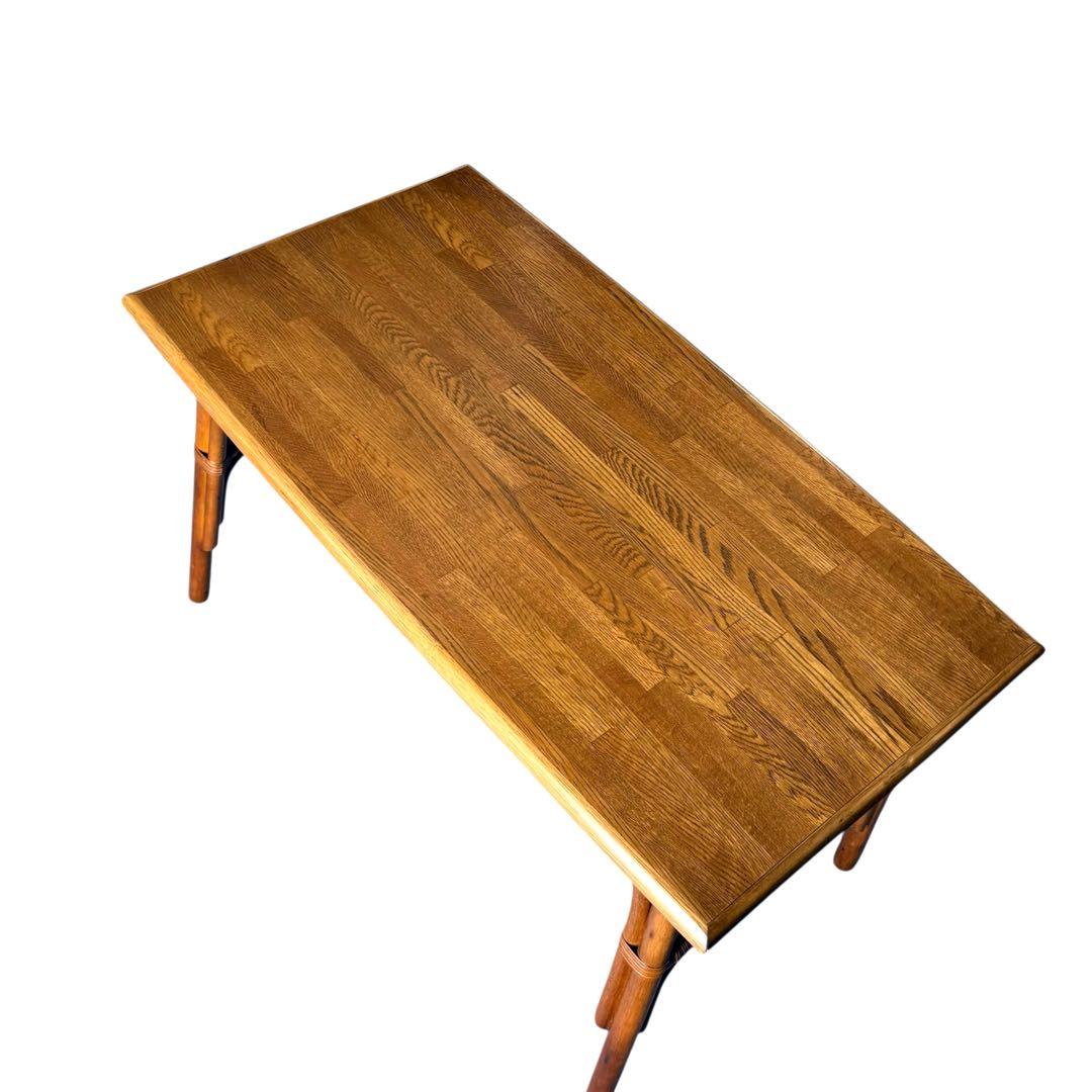 HR699 【木目が美しい】コスガ　kosuga コーヒーテーブル　籐　ラタン