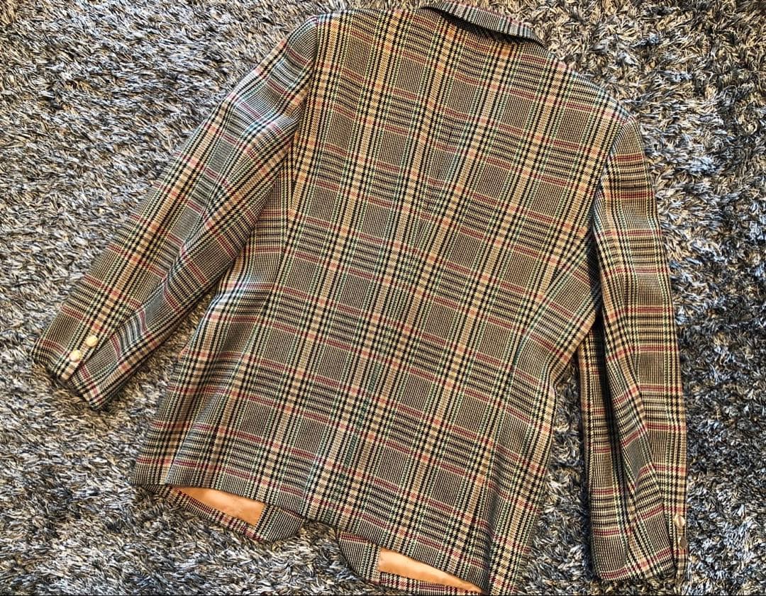 【希少美品】Burberrys バーバリー チェック　シルク　シェルボタン　M