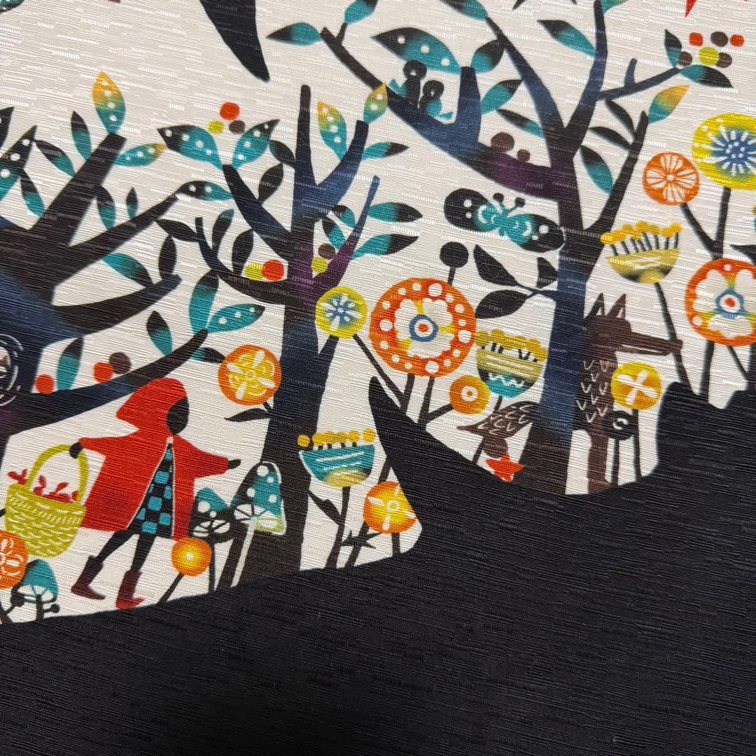 m-5 WAKKA ワッカ キャ～！ 赤ずきん 京袋帯 正絹 美品 wakka