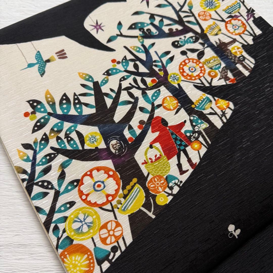 m-5 WAKKA ワッカ キャ～！ 赤ずきん 京袋帯 正絹 美品 wakka