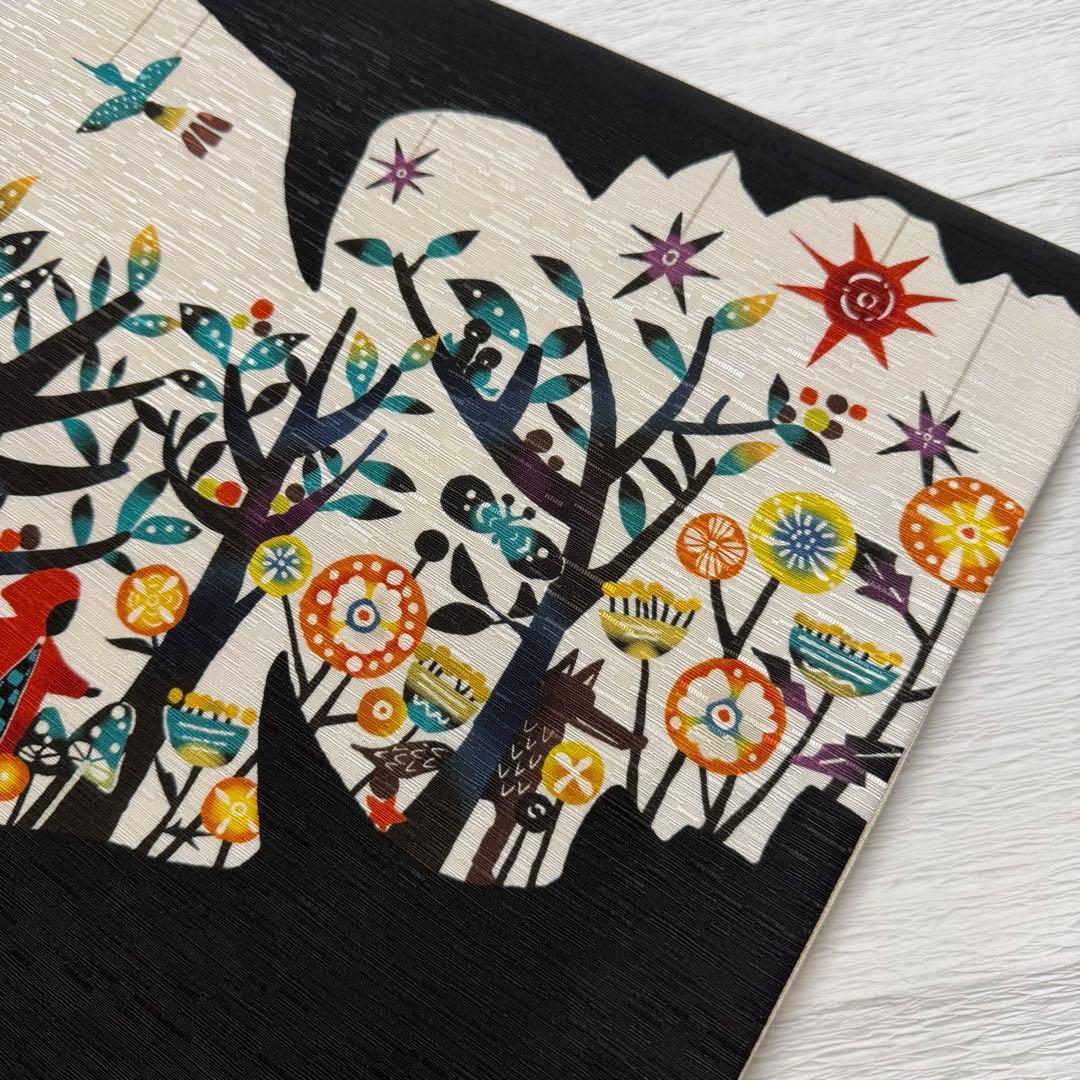 m-5 WAKKA ワッカ キャ～！ 赤ずきん 京袋帯 正絹 美品 wakka