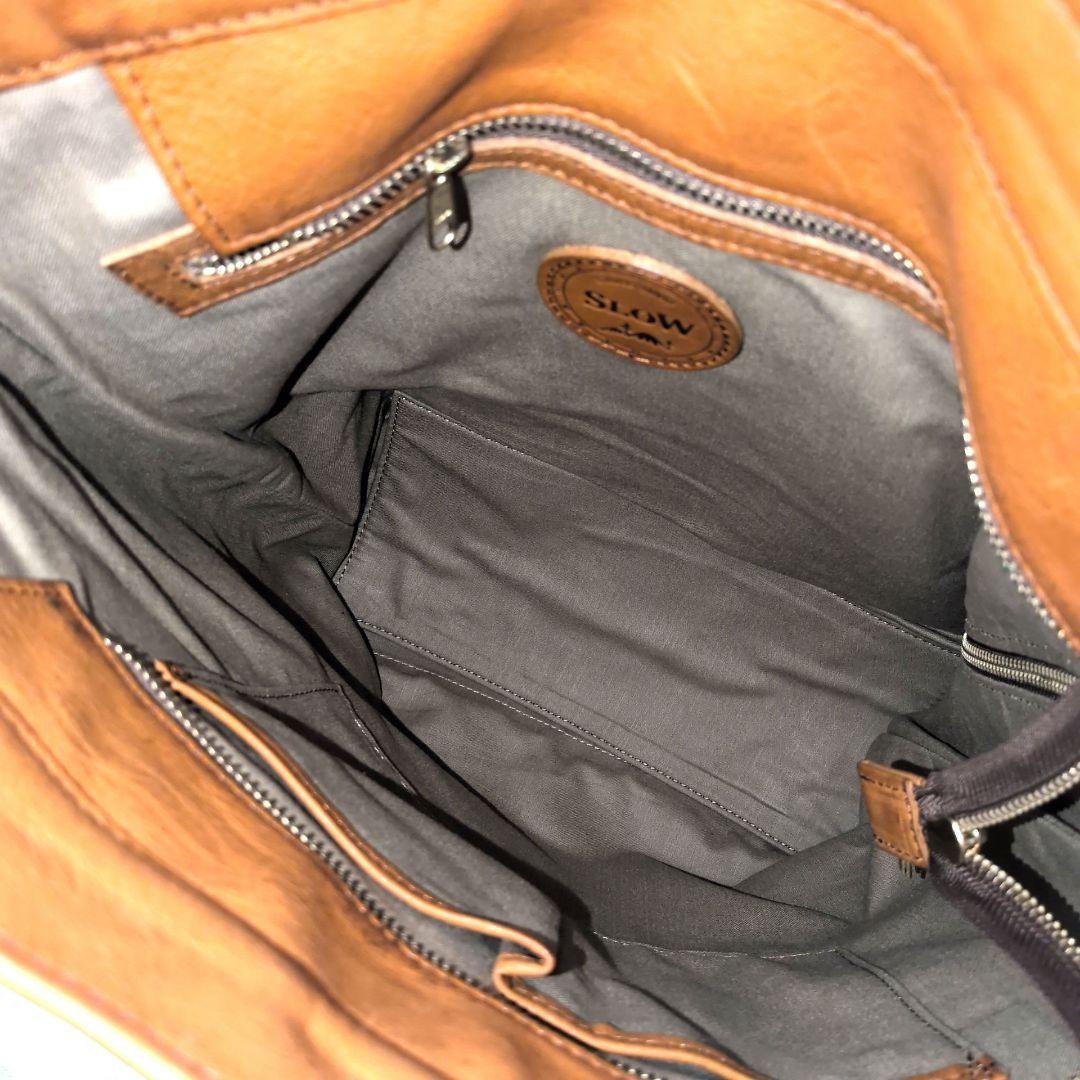【美品】SLOW　ボーノ　リュック　バックパック　栃木レザー　ユニセックス　茶色