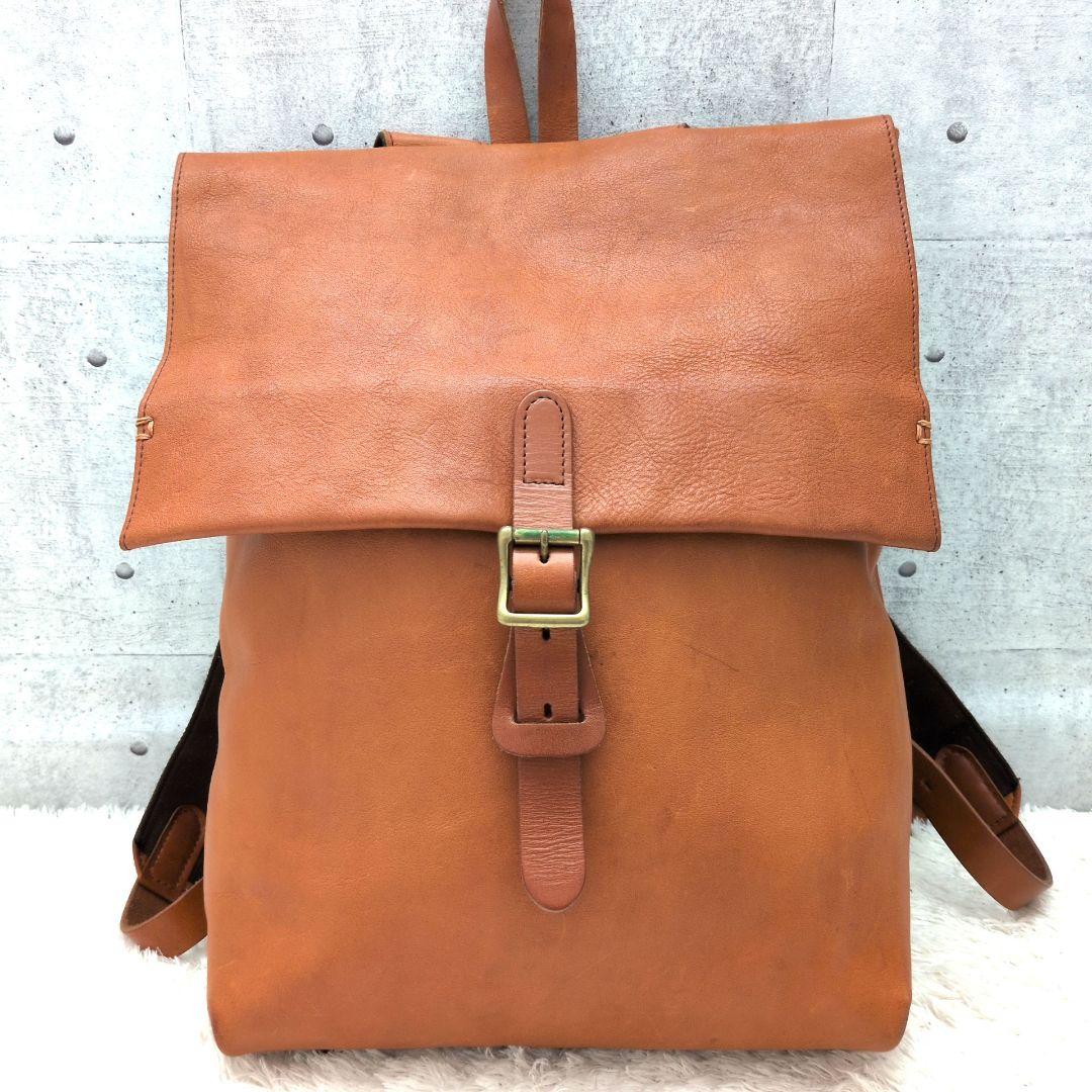 【美品】SLOW　ボーノ　リュック　バックパック　栃木レザー　ユニセックス　茶色