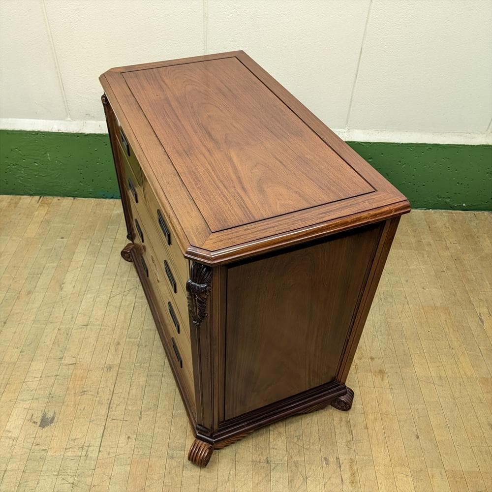 美品　唐木　花梨　カリン　無垢　チェスト　箪笥　タンス　たんす　引出し　ドロワー