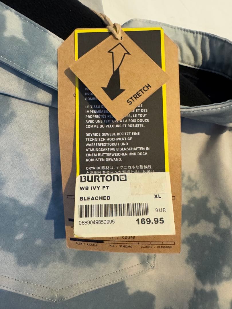値下げ！新品未使用⭐︎BURTON デニム柄　レディース　スノーボードパンツ XL