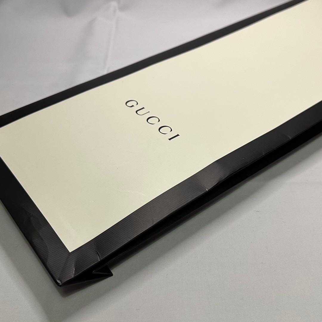 新品タグ付☆箱付☆グッチ☆ネクタイ☆ブルー☆ネイビー☆GG柄☆クローバー☆635