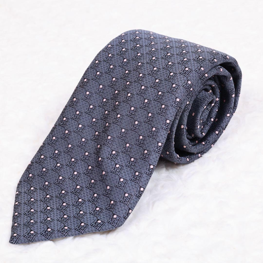 ま*ち様 ✨新品箱袋付✨ルイヴィトン VUITTONネクタイ ダミエドットネイビ