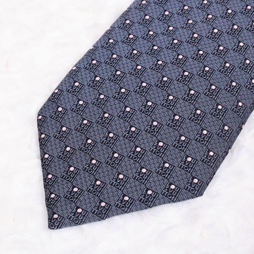 ま*ち様 ✨新品箱袋付✨ルイヴィトン VUITTONネクタイ ダミエドットネイビ