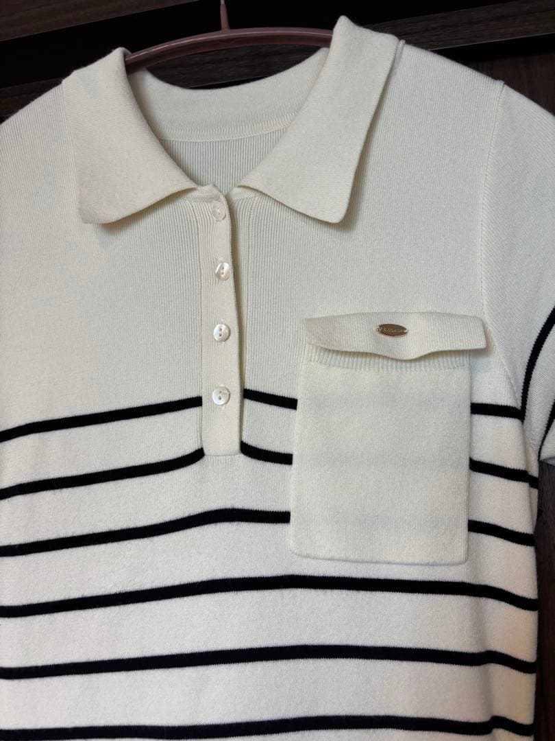 anuans ポロニットドッキングワンピース