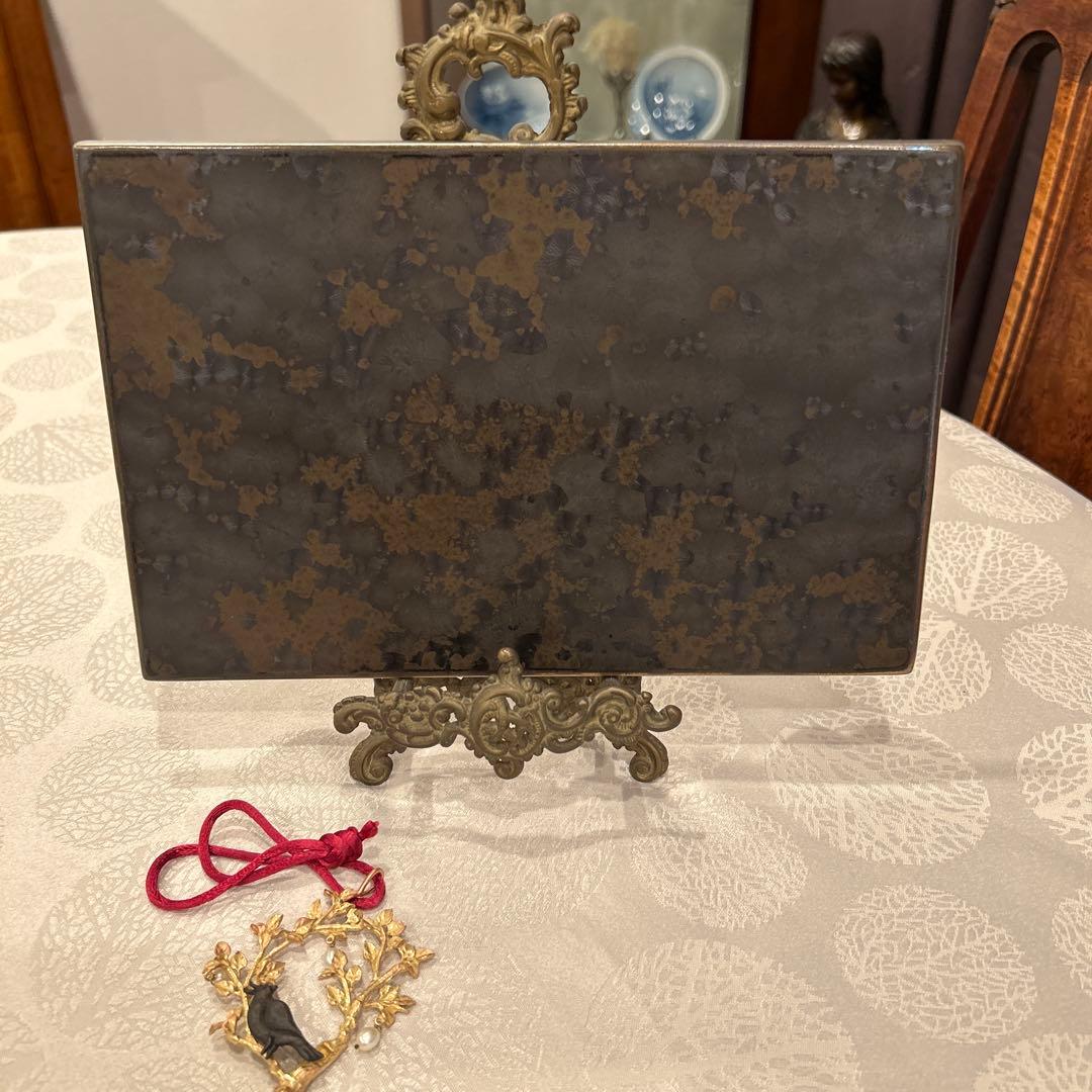 アトリエジュンコ、ドア飾り、Jane de Chrome作台付皿