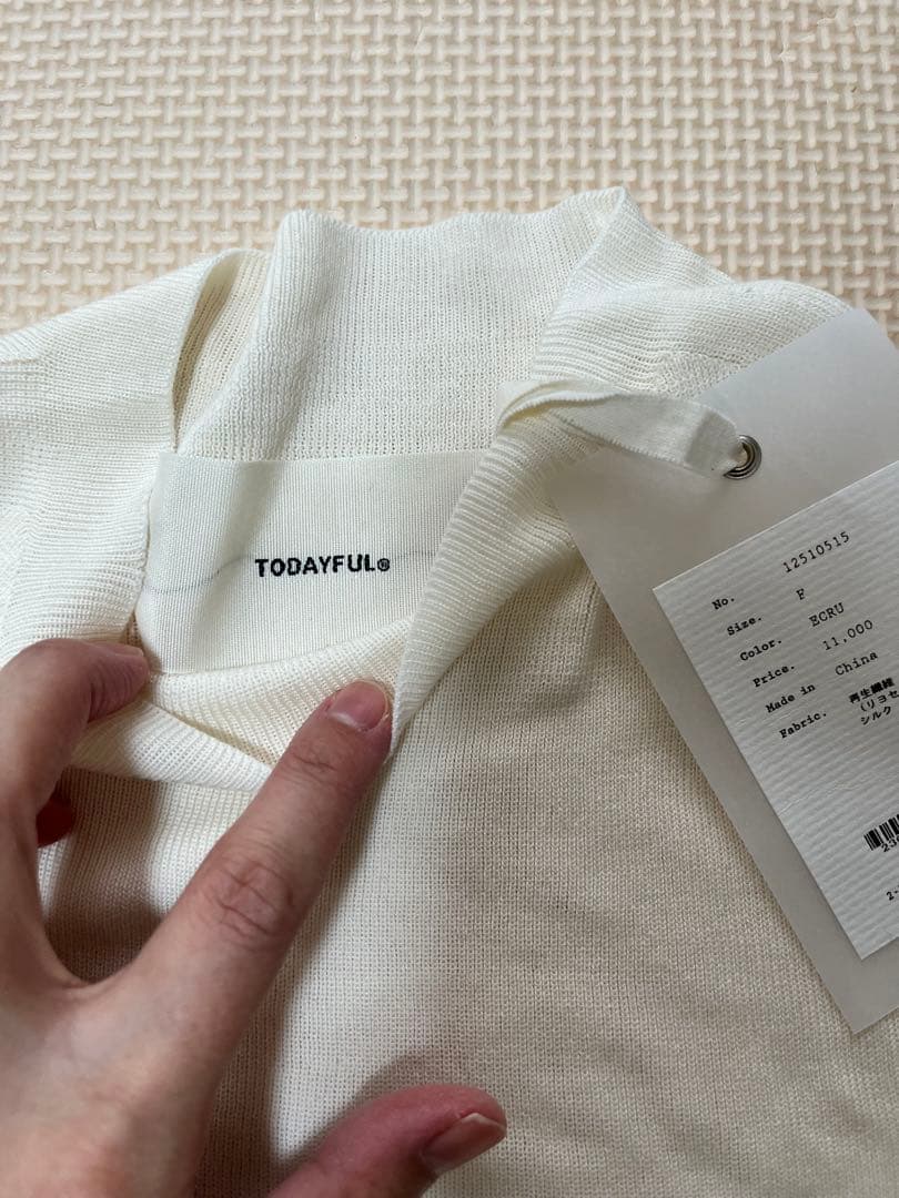 週末限定お値下げtodayfulCompactSmoothKnit25ssキナリ