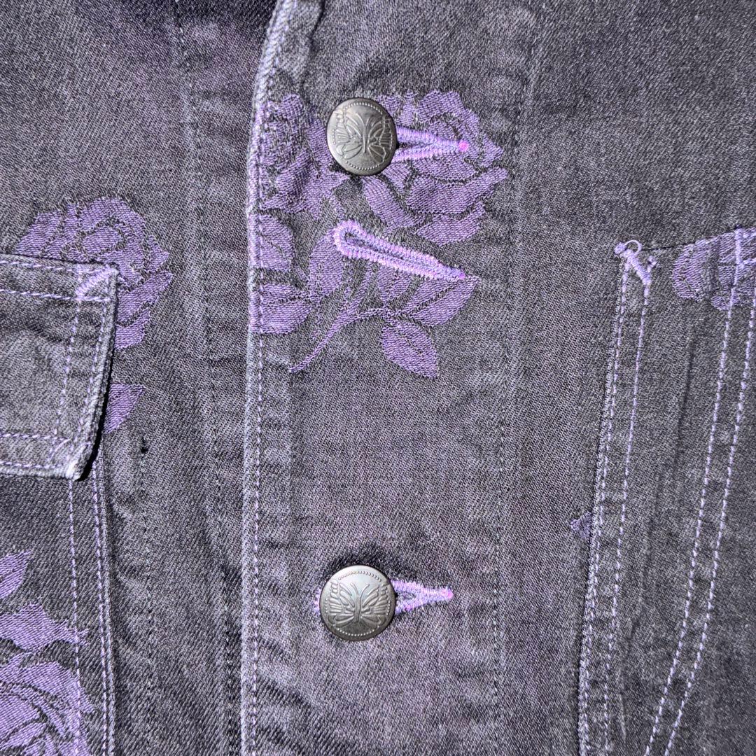 Needles カバーオール ローズ刺繍