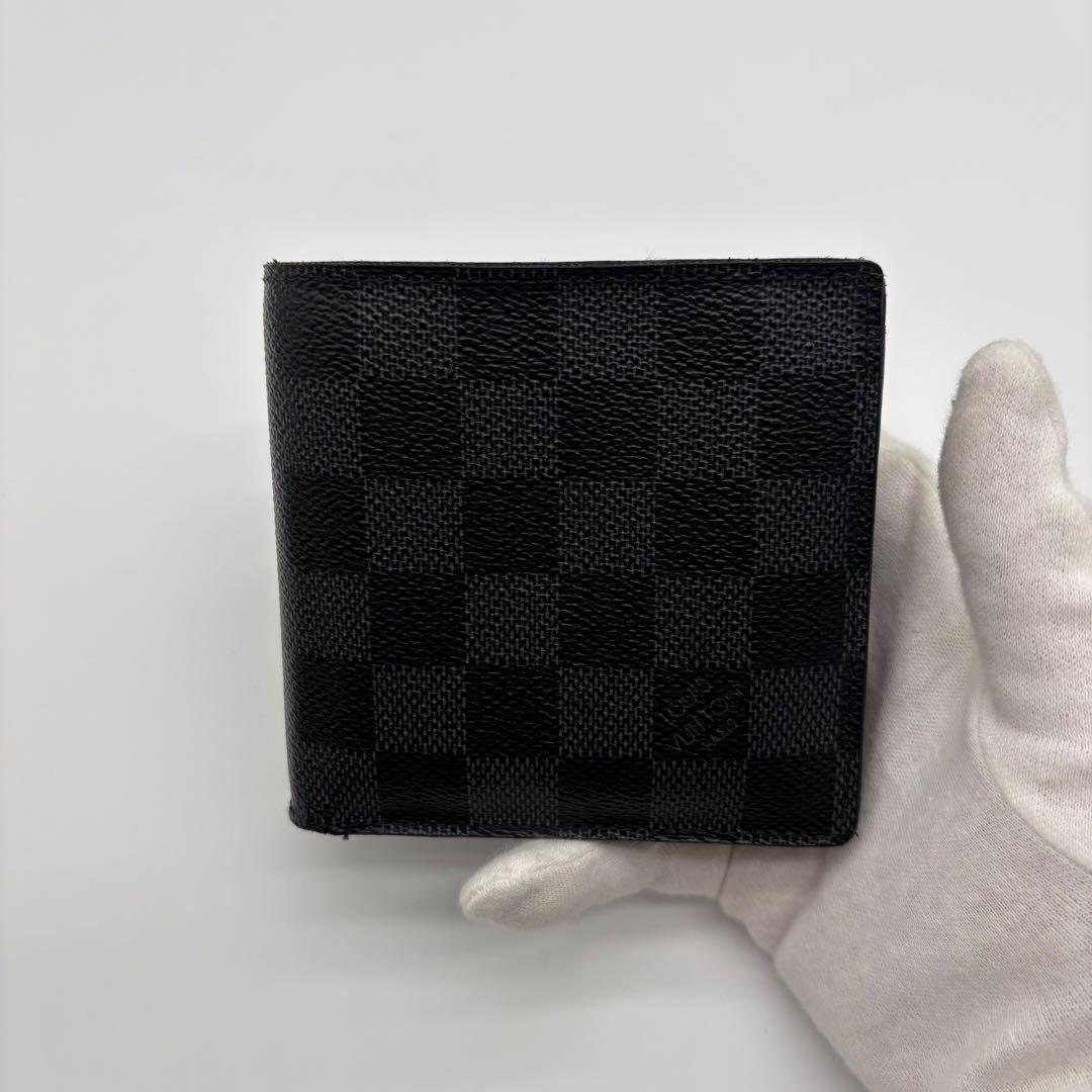 ルイヴィトン ダミエグラフィット ポルトフォイユ マルコ 財布 二つ折り 正規品