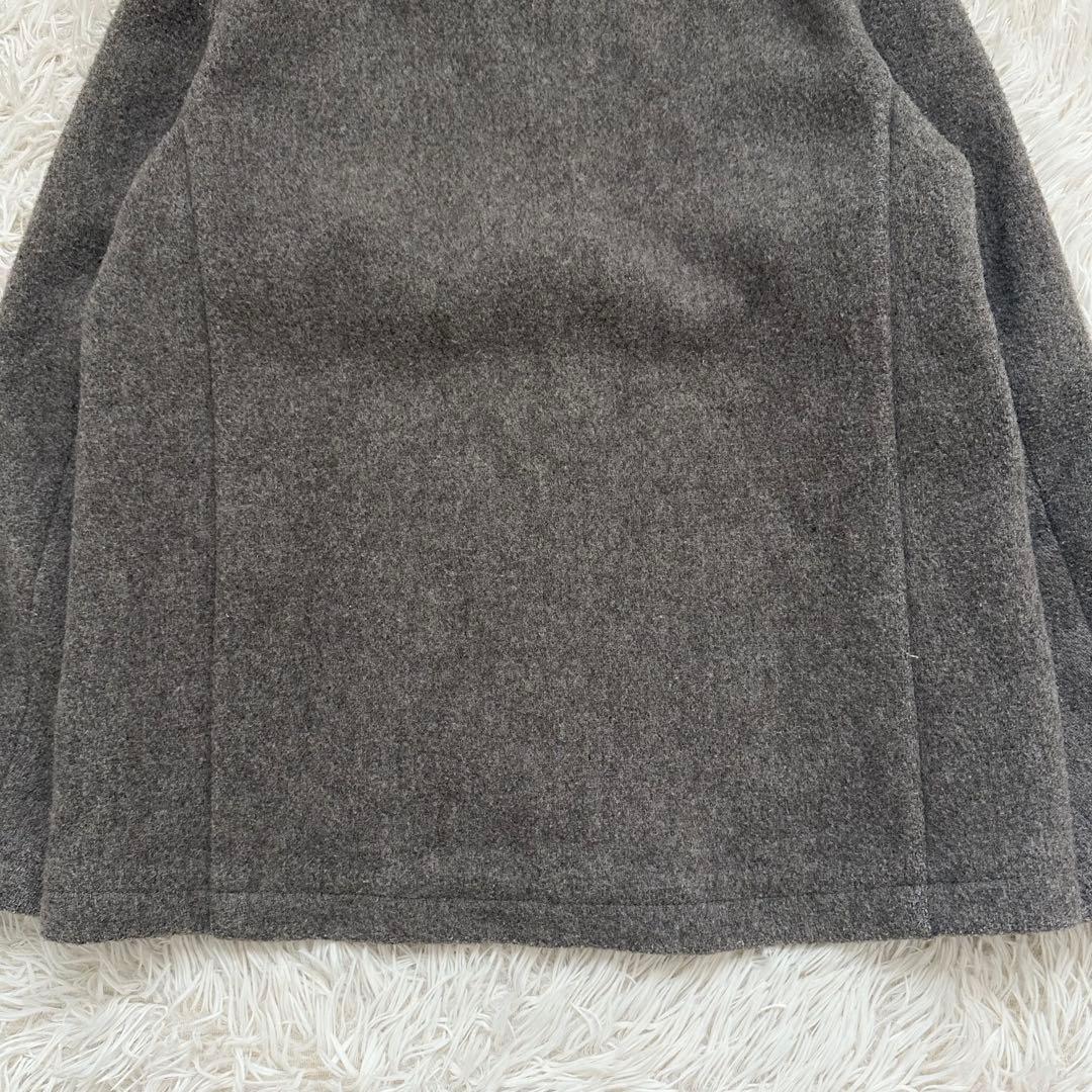 ダントン ライトパイル ウール モッサ カラーレスジャケット ブラウン系 S