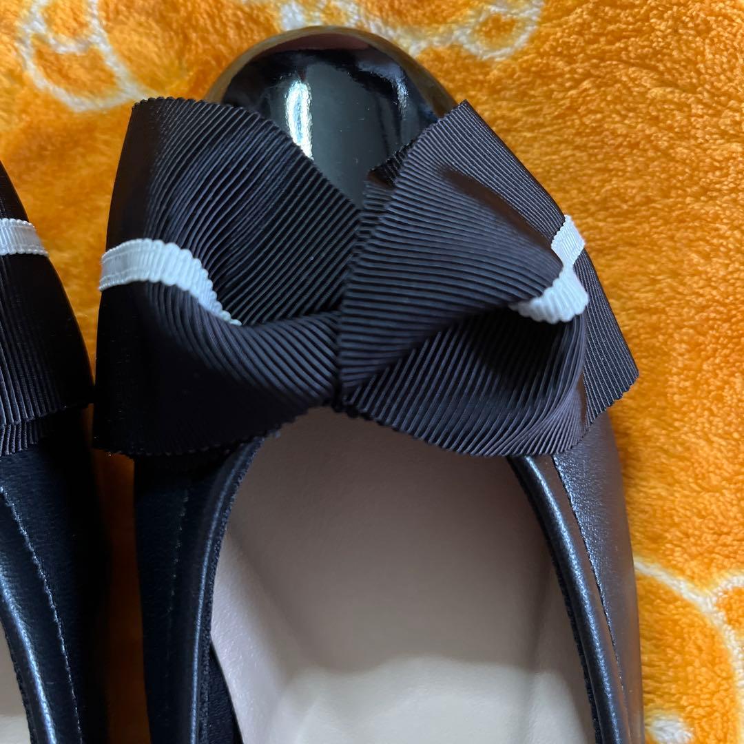 ミハマパンプス、ブラック22cm