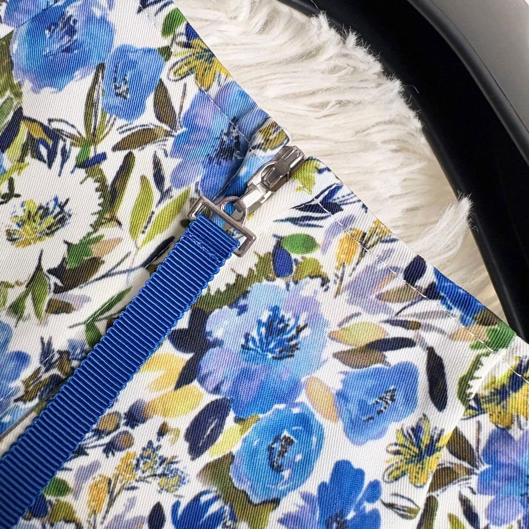 未使用級 23年♡レリアン 花柄プリントブラウス チュニック 13+ ヘムライン