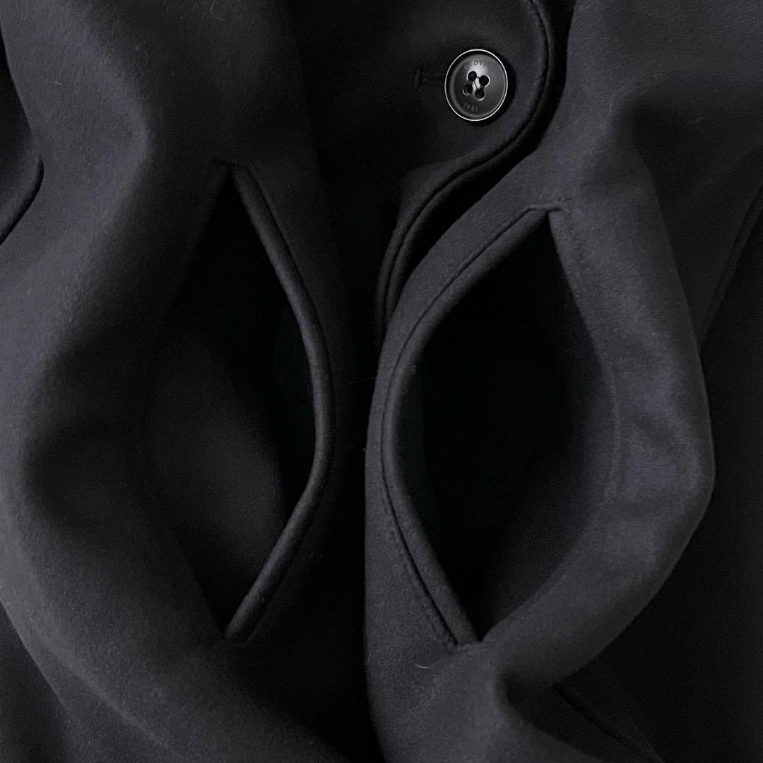 【美品】GLOVERALL 英国製 カシミヤ混 ピーコート ネイビー L