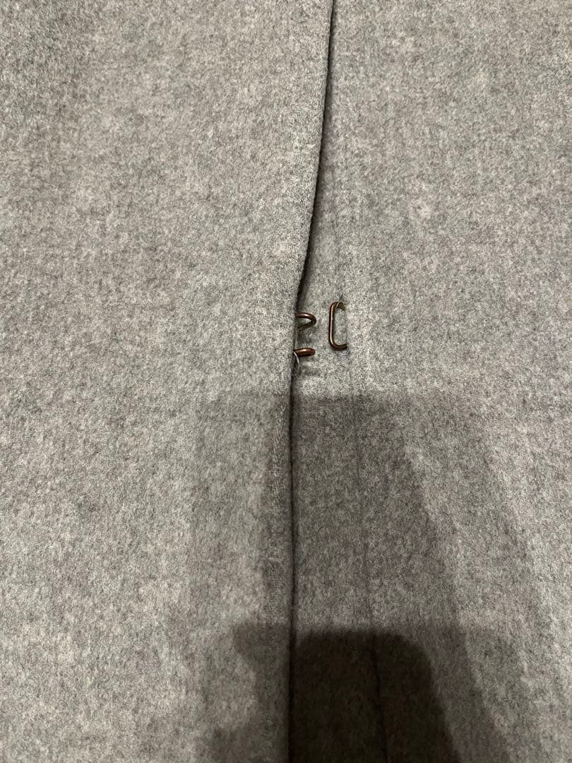 IENA ラムウールノーカラーロングコート