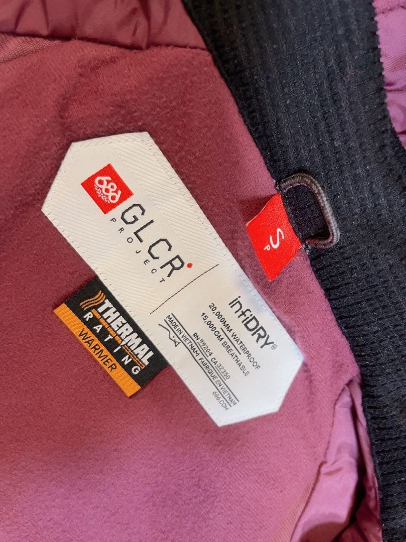 686 スノーボードウェア　GLCR ジャケット　S レディース