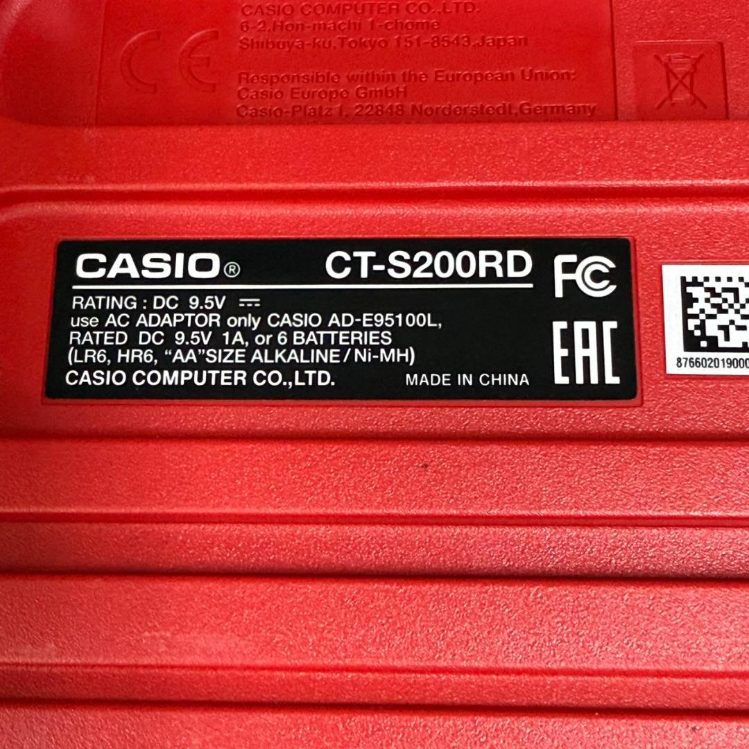 ★CASIO　電子キーボード　61鍵盤　CT-S200RD　2019年製