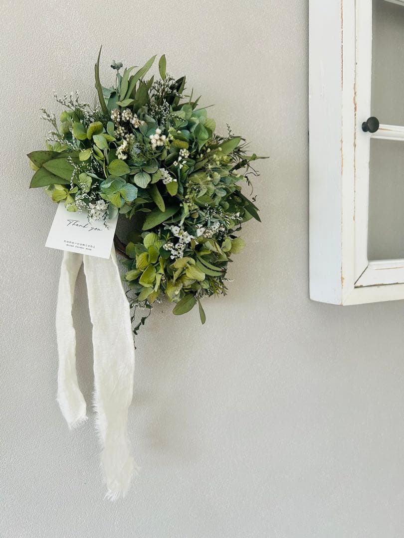 NA_NO様　おまとめ　アジサイとユーカリのブルーグリーンリース　他3点　計4点