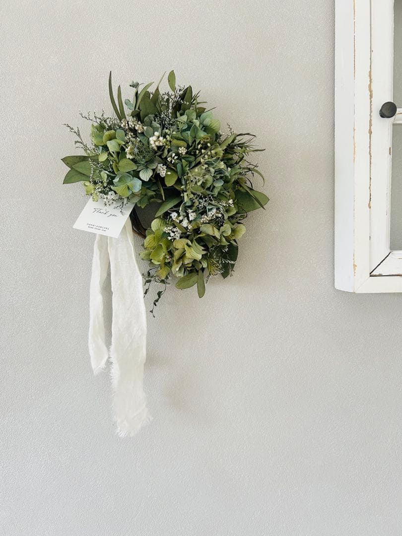 NA_NO様　おまとめ　アジサイとユーカリのブルーグリーンリース　他3点　計4点