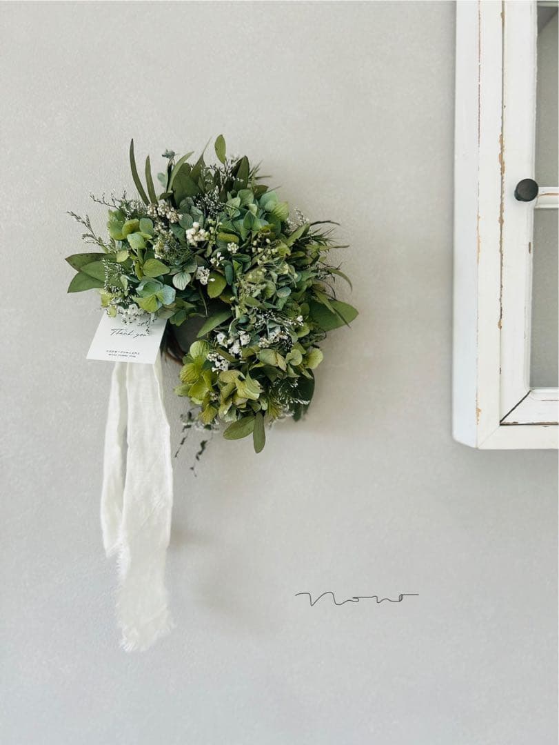 NA_NO様　おまとめ　アジサイとユーカリのブルーグリーンリース　他3点　計4点