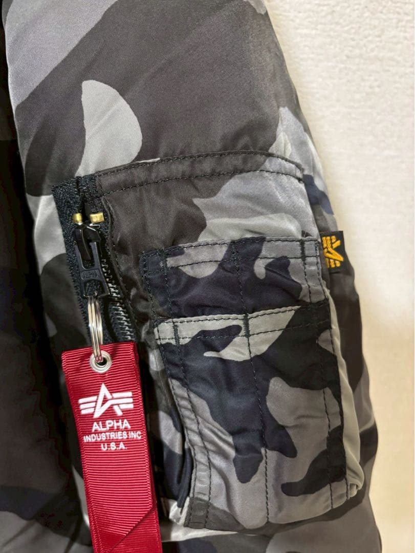 【5XL希少サイズ】ALPHA INDUSTRIES MA-1 迷彩グレー