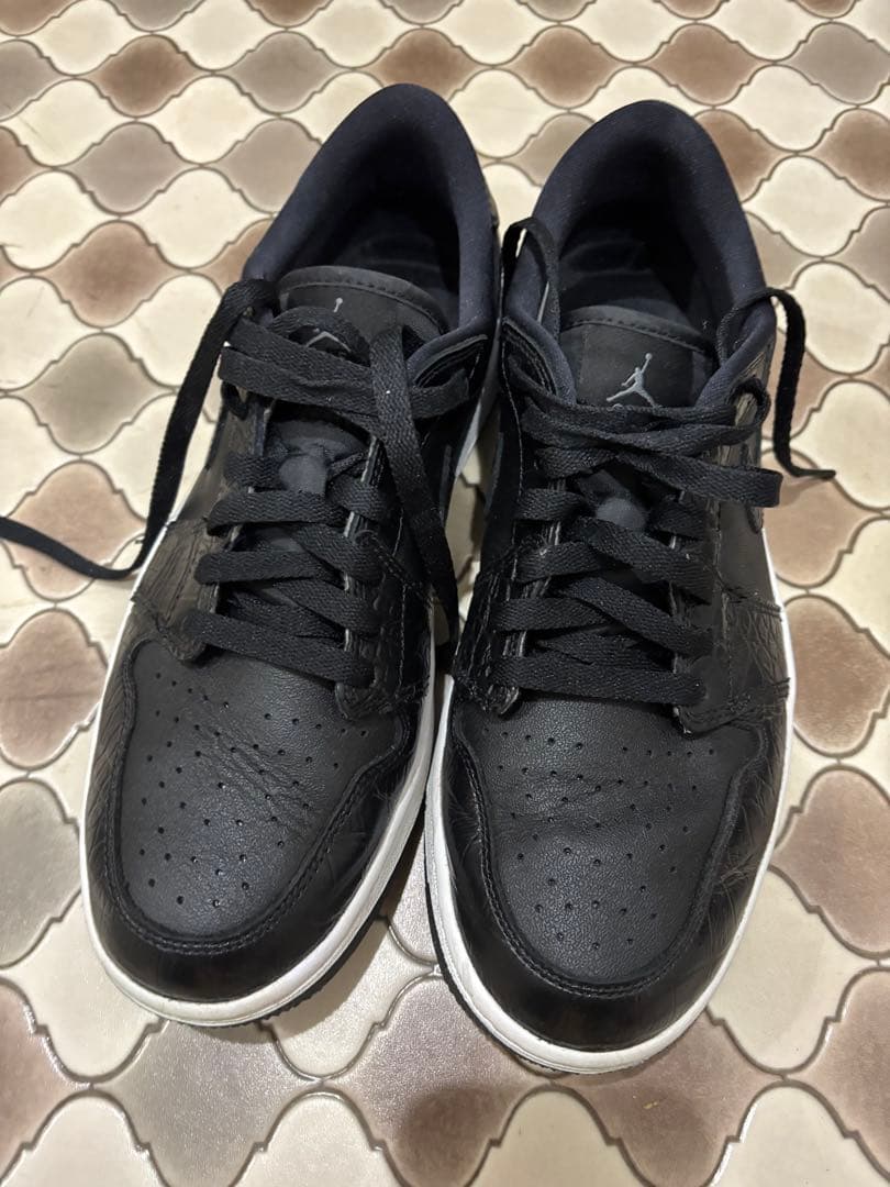 シューズ(男性用) Nike Air Jordan1 LowBlack Crocodile Skin