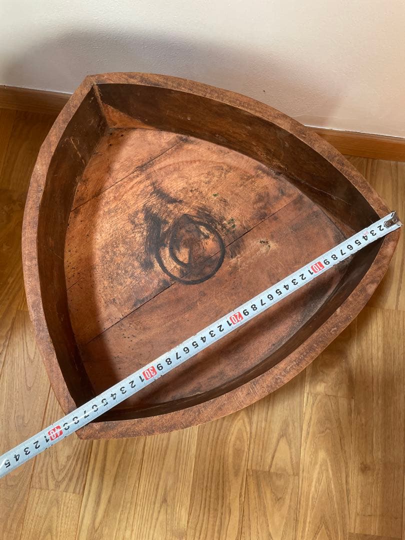 インド木工芸品　チャパティテーブル