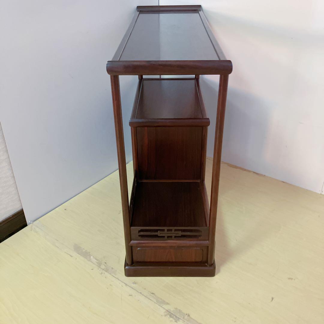 中澤唐木　紫峰作　日本伝統工芸品　飾り棚　和家具　茶棚　レトロ